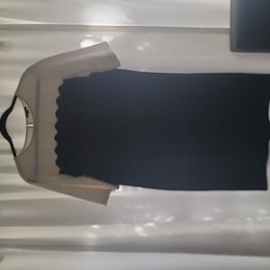 Black and white sheath dress